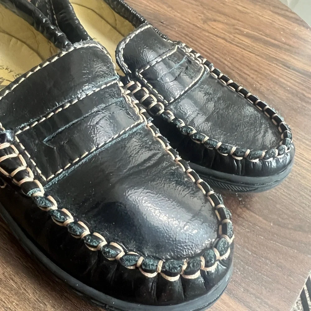 Primigi Boys Shiny Patton Leather  Black Kids Moccasins Loafer Shoes‎